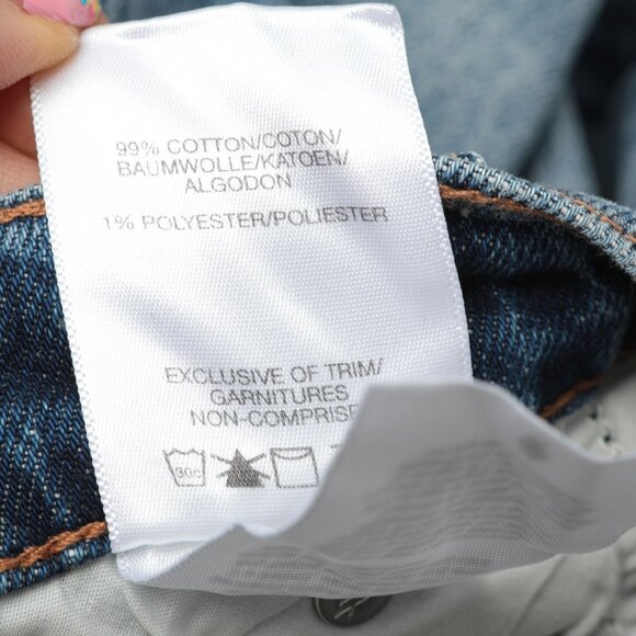Silver 90s Boyfriend Jeans Hi Rise Straight Leg Blue Denim Distressed Selvedge N - Picture 7 of 13